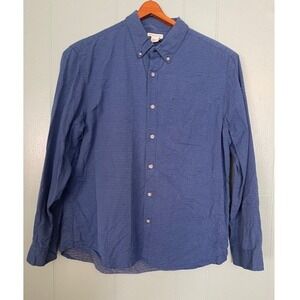 Carbon2Cobalt Shirt Men's L Blue Micro dot‎ button down long